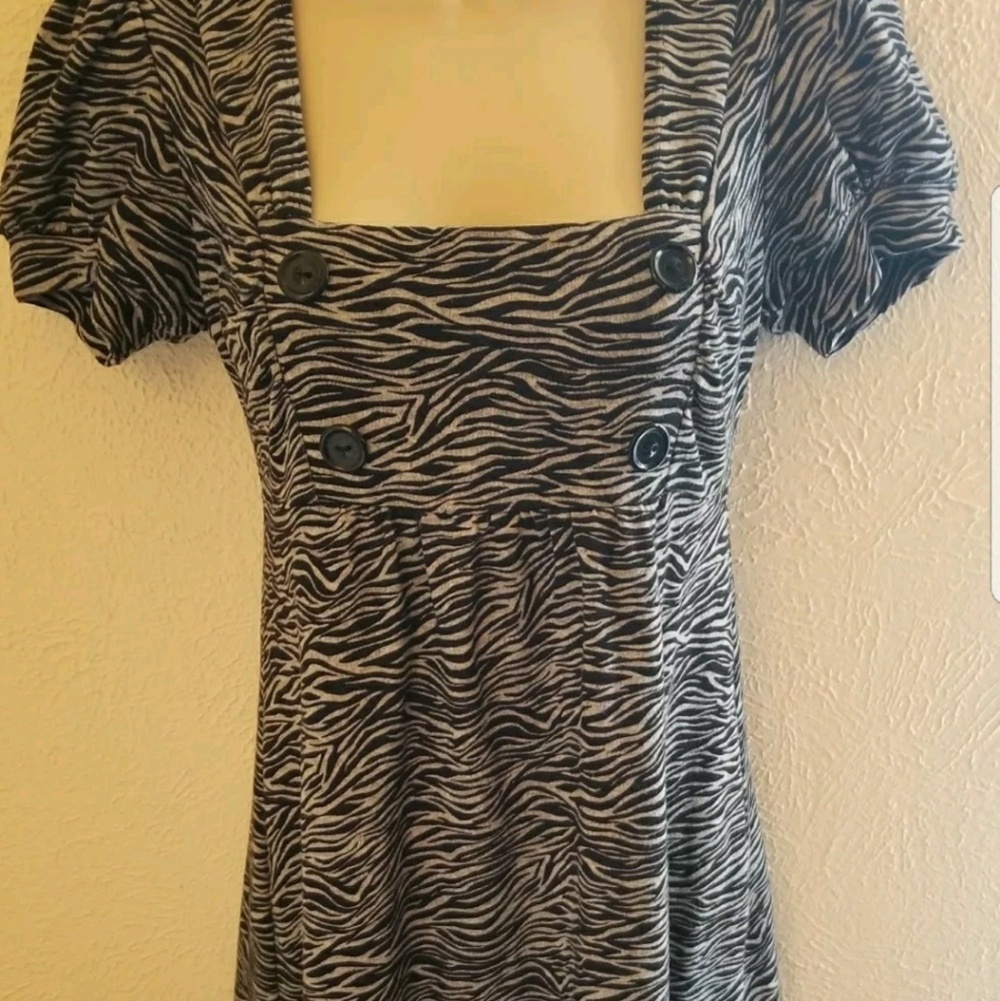 Zebra striped dress small